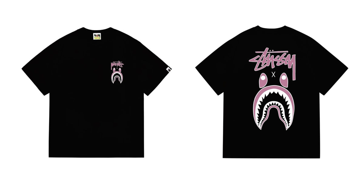 BAPE Contrast Shark Wordmark Graphic T-Shirt — comparison