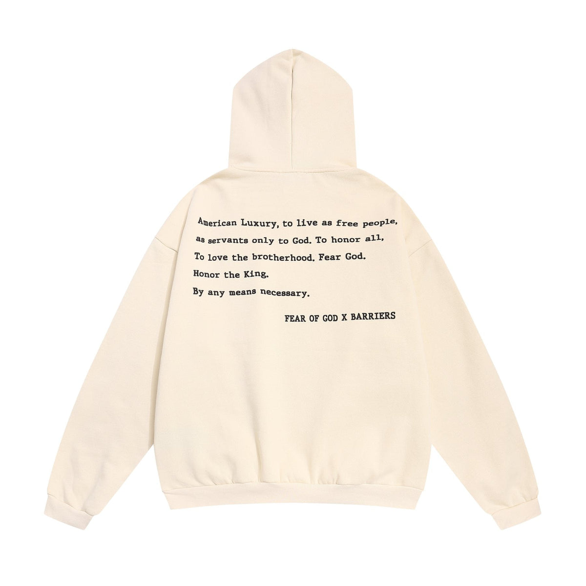 Fear of God x Barriers Front & Back Graphic Hoodie — back