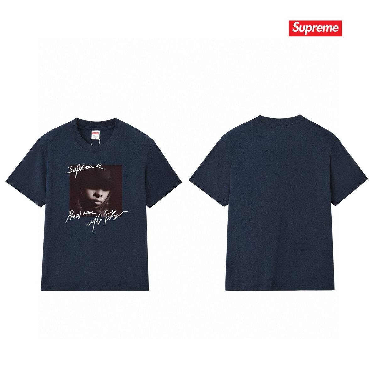 Supreme Portrait Signature Graphic T-Shirt — comparison